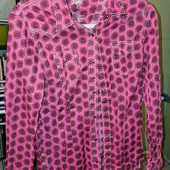 Women's Wrangler Rock 47 Button Down Shirt - Picture 2 of 2